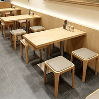 Tables et chaises de restaurant de restauration rapide modernes sur mesure, vente en gros directe d'usine