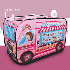 Haute qualité dessin animé <span class=keywords><strong>Camping</strong></span> enfants tente Popup Playhouse camion de pompiers tente de voiture intérieur extérieur maison de jeu autobus scolaire tente de jeu - Product Image 4