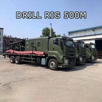 Nouvelle ou occasion, machine de forage rotative hydraulique Sinotruk Howo montée sur camion, portée 300-500 mètres, pour puits d'eau