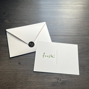 Tarjetas de Agradecimiento y Sobres con Logotipo Personalizado - Papelería Minimalista Impresa con Pegatinas para Pequeñas Empresas - Product Image 1