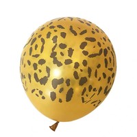 Ballons en latex imprimés animaux de 12 pouces, imprimés zèbre, léopard, vache, ballons imprimés jungle safari, décoration de fête d'anniversaire pour enfants, vente en gros