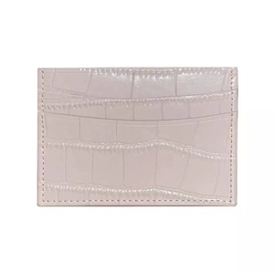 슬림 pu 가죽 신용 카드 홀더 ID 카드 홀더 개인화 된 가죽 명함 홀더 로고가있는 남녀 공용 - Product Image 5