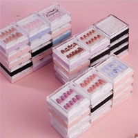 Ongles à presser en gel souple de luxe personnalisés, de haute qualité, avec design carré à French manucure, couvrance totale, pour doigts