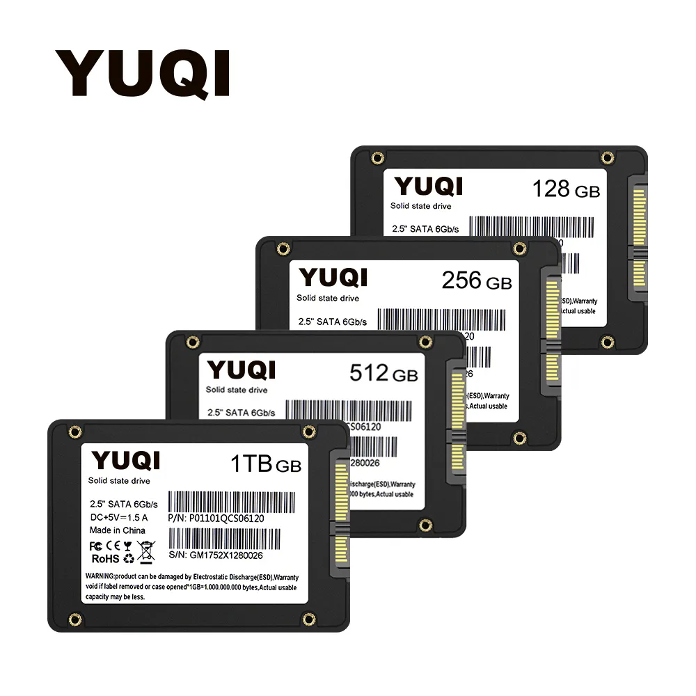 YUQI custom SSD internal hard drive 2.5inch 128GB 256GB 512GB 1TB 2TB 4TB for laptop refurbished