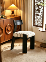 Chaise de salle à manger moderne JP en velours jaune moutarde, assise rembourrée, pieds en bois massif pour salle à manger, hôtel