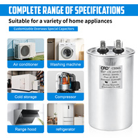 Condensateur de démarrage moteur CRD CBB65 65UF 450VAC auto-réparateur en film polypropylène métallisé pour compresseur de climatiseur HVAC