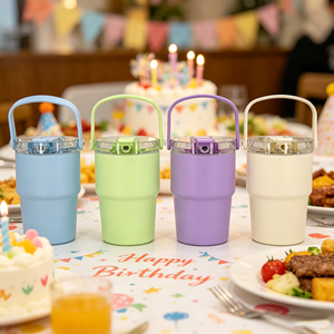 New Design 16oz Travel <strong>Mug</strong> with Flip Top Straw and Leak Proof Dust Proof Features Detachable Silicone Loop for Kids - Product Image 1
