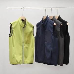 Veste sans manches unisexe en polaire à col montant, coupe ample, coupe-vent et chaude, personnalisable avec logo, pour <span class=keywords><strong>homme</strong></span>, idéale pour l'extérieur - Product Image 2