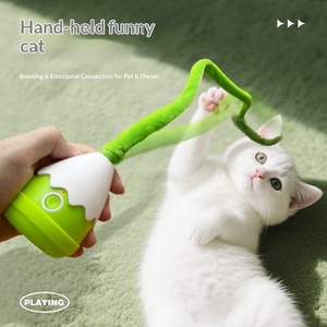 Mainan Bola Penggoda Kucing Ekor Panjang Ramah Lingkungan, Anti Gigit, Terbuat dari Silika Gel, untuk Mengurangi Kecemasan dan Melatih Kekuatan Gigitan - Product Image 3