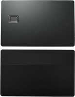 Carte de crédit en métal personnalisée de 0,8 mm, finition mate brossée, avec fente pour puce EMV, bande magnétique et plaque nominative, impression sérigraphique