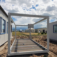 Casa Contenedor Prefabricada con Muro Cortina de Vidrio: Estructura Modular Estándar, Casa Contenedor Fácil de Ensamblar