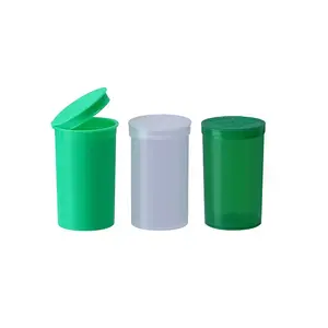 Plastic Airtight Vial 6Dram to 90Dram Pop Top Vial Child Resistant Cap Pil Bottle Medical Container