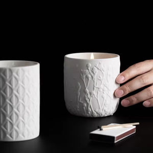 Contenedor de cerámica nórdico personalizado al por mayor, multicolor, vacío, para velas, tarro de lujo, recipiente para velas - Product Image 3