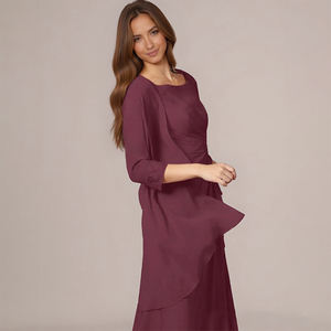 TEENYEE Designer Mère de la Mariée <span class=keywords><strong>Veste</strong></span> En Mousseline De Soie Étole Élégant Cape De Mariée Manchette Perlée Boléro <span class=keywords><strong>Veste</strong></span> De <span class=keywords><strong>Mariage</strong></span> - Product Image 4