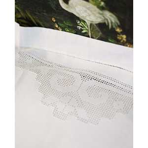 Pietrochianese Sicilian Geometric Drawn Linen Double Bed <b>Sheet</b> <b>Fitted</b> & <b>Flat</b> <b>Sheets</b> - Product Image 2