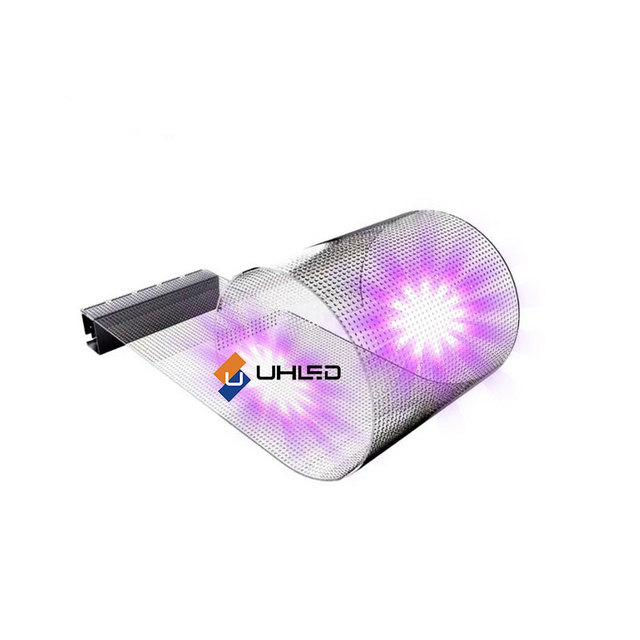 Window Indoor Adhesive Transparent Flexible Film Indoor Glass Led Display Screen Video Wall Transparent Led Film UHLED