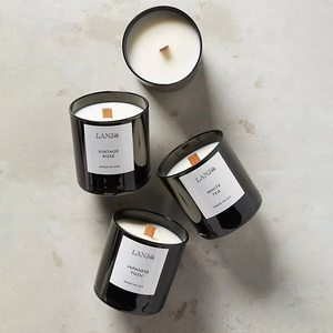 Vela Aromática Artesanal LANJO Design, Vela Natural de Lujo con Aroma para Acción de Gracias, Caja de Regalo Festiva, Etiqueta Orgánica con Impresión, Negro Mate - Product Image 3