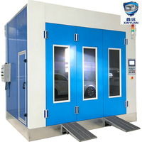 Cabine de peinture tout-en-un certifiée CE avec chauffage électrique et diesel, système Eco Auto Paint + Curing + Ventilation 220V/380V 18kW