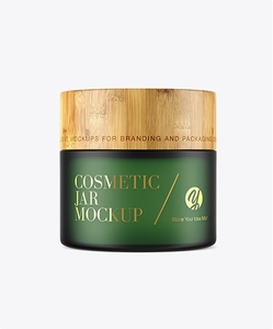 Bán Hot Luxury mỹ phẩm bao bì Kem nắp tre lọ thủy tinh với logo khắc lụa màn hình - Product Image 3