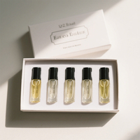 Les étiquettes personnalisées 2ml-15ml flacons de parfum en verre vides forme plate avec boîte 3ml 5ml 10ml échantillons flacons pulvérisateurs
