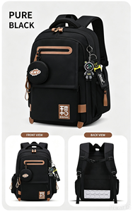 Large Capacity Student <b>Backpack</b> Waterproof <b>School</b> Bag Laptop Compartment Computer Interlayer Unisex Travel Daypack - Product Image 6
