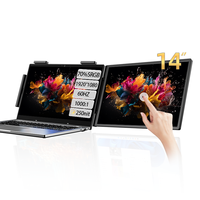 Extensor de Pantalla Triple para Laptop Kwumsy S2 de Fábrica Directa OEM ODM, 14" LED FHD 1080p IPS 16:9 60Hz, Portátil Dual para Negocios