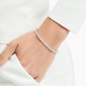 18K Gold Lab Grown Diamond Tennis Bracelet VVS2 Certified Luxury Wedding Party Fine Jewelry <b>Gift</b> - Product Image 3