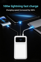 Prix d'usine, batterie solaire portable 24000mAh 100W MPPT, chargeur de batterie LiFePO4 USB, lampe torche LED, voyage en plein air, camping