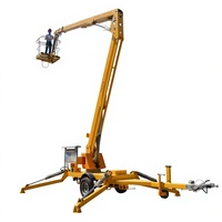 Plateforme de travail aérienne articulée, hydraulique, télescopique, automotrice, jaune, neuve