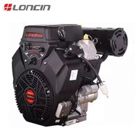 Moteur à essence Loncin 764CC V-Twin 25HP 2V80 4 temps multicylindre à démarrage électrique refroidi par air haute productivité