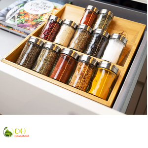 Tre 4 Tier Gia Vị Giá Organizer Đứng Cho Countertop Bếp Ngăn Kéo Gia Vị Lọ Kệ Có Thể Gập Lại 4 Tier Màu Gốc - Product Image 4