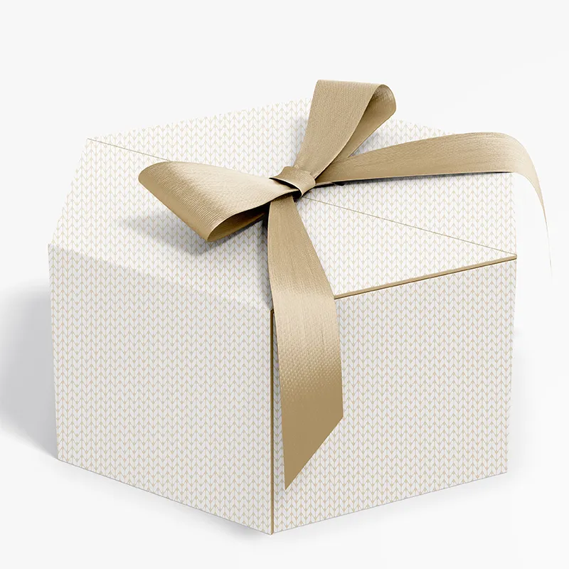 صندوق حرفي سداسي الشكل مخصص صندوق هدايا سداسي الشكل فريد مع شريط صندوق هدايا من الورق المقوى السداسي مع غطاء