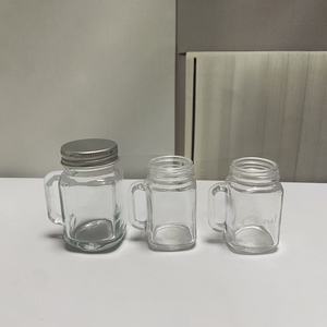 Vaso de Vidrio Transparente Personalizado de 40 ml con Asa, Base <span class=keywords><strong>Azul</strong></span>, Diseño Moderno para Sake y <span class=keywords><strong>Whisky</strong></span> - Product Image 2