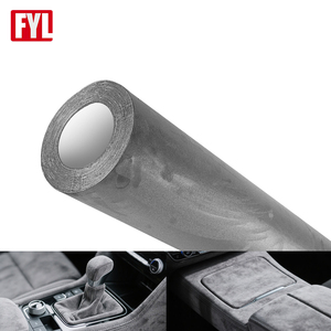 ผ้าหนังนิ่มสีเทาสี<span class=keywords><strong>ดำ</strong></span>ใช้ง่ายสำหรับตกแต่งรถยนต์ - Product Image 1