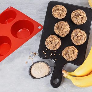 Stampo per muffin in silicone rosso, 6 cavità, antiaderente, per cupcake e torte - Product Image 5