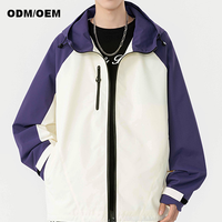 Veste de travail en patchwork rétro tendance américaine sur mesure saison d'hiver style extérieur coupe-vent