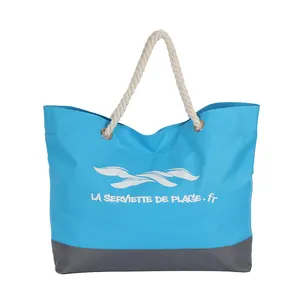 Custom Trade Show Promotional 600D Polyester Tote Bag reusable beach Tote Bags with custom logo