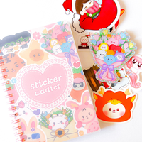 Usine Vente Chaude Double Face Impression kawaii Spirale autocollant livre impression personnalisé livre air autocollant
