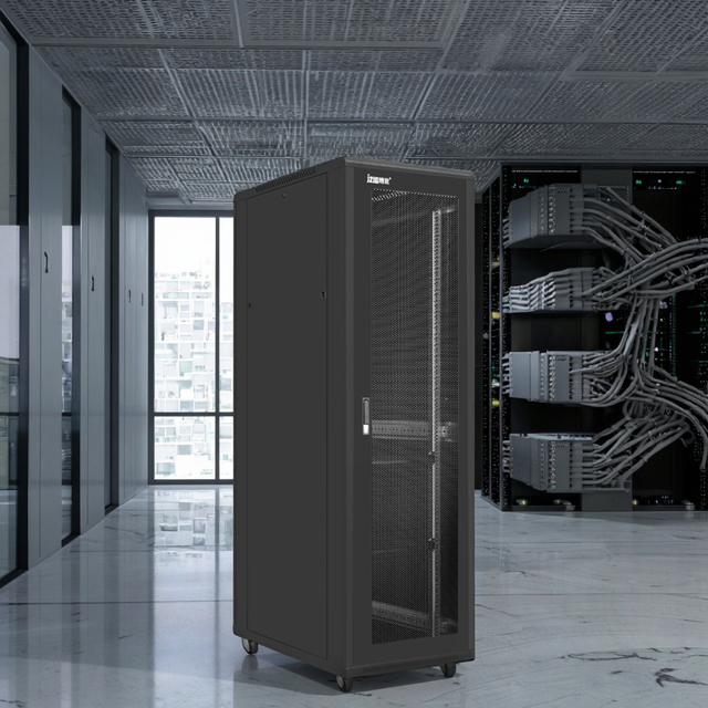19 Inch 42U CCTV Server Rack Cabinet Standard Network 600x1000mm Steel with Tempered Glass Door for Data Centers