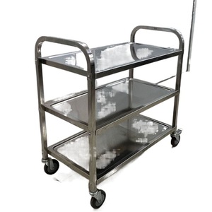 Stainless Steel Water <b>Bottle</b> Rack 3 Tier With Casters Beverage Service Cart For Restaurant And Hotel - Product Image 2