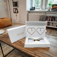 Boîte en papier avec logo personnalisable, kit de bracelets d'amitié pour couples, cadeau pour anniversaire de relation, Saint-Valentin, kit de bracelets permanents
