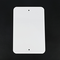 Panneau en aluminium blanc vierge, logo personnalisé imprimé, panneau métallique résistant aux intempéries avec coins arrondis et trous pré-percés