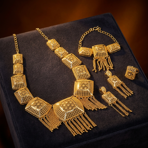 Joyería de moda Boda Ocasión especial Conjunto de mujer Collares de microformación de oro Perla Cobre Latón Chapado en Oro Laminado - Product Image 4