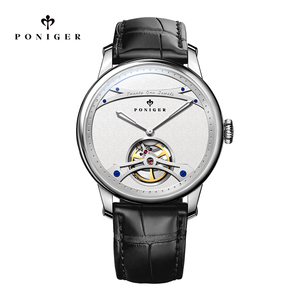 นาฬิกาอัตโนมัติ PONIGER P8.19 รุ่นธุรกิจ ตัวเรือนสแตนเลสสตีล 316L หน้าปัดแบบโครงกระดูก พร้อมฟังก์ชั่นจับเวลาแบบหยุดวินาที เข็มเรืองแสง - Product Image 3