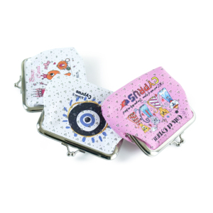 Porte-monnaie souvenir personnalisé de Chypre, <span class=keywords><strong>mini</strong></span> pochette à paillettes avec fermoir métallique, motif chats, œil porte-bonheur, tortue, pour femme - Product Image 3