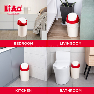 Bidone della spazzatura del <span class=keywords><strong>bagno</strong></span> della cucina del bidone della spazzatura dell'ufficio 10L di plastica di LiAo con il coperchio - Product Image 5