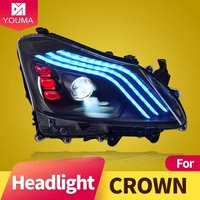 Phares de voiture pour Toyota Crown 2010-2014, phare avant, projecteur LED DRL, accessoires automobiles
