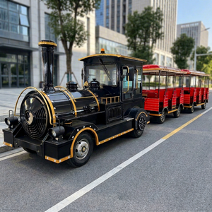 Tren Eléctrico de Estilo Retro para Parques Temáticos y Centros Comerciales, Tren Turístico Eléctrico para Ferias, Transporte Especial - Product Image 3