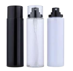 100ml Round <strong>PET</strong> Clear Mist Spray Bottles With Black Plastic Pump Head - Product Image 6