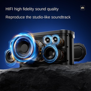 Enceinte portable Sound Leke 160W S1271PLUS étanche IPX4 pour extérieur avec micro intégré, télécommande et grand volume, forme carrée - Product Image 4